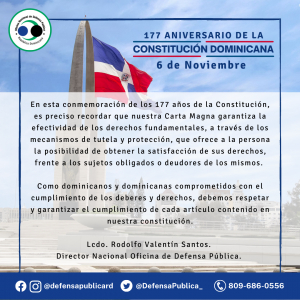 Mensaje Director Nacional Oficina de Defensa Pública: