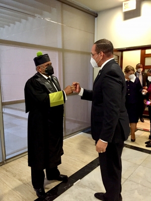 Nuestro director, Lcdo. Rodolfo Valentín Santos acompaño al Juez Presidente del Tribunal Superior Electoral (TSE), Magistrado Marcos A. Cruz García