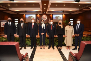 Director acompaño al presidente del Tribunal Constitucional, Dr. Milton Ray Guevara, en el acto de circulación Audiolibro de la Constitución